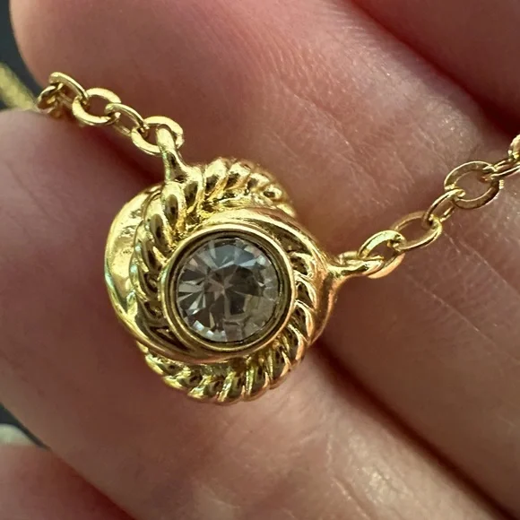 Kate Spade Gold Infinity and Beyond Knot Mini-Pendant Necklace - Picture 2 of 4